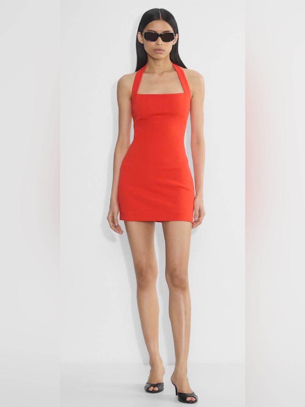 Babaton Red Halter Mini Dress